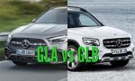 How much longer is the GLB when compared with the GLA?
