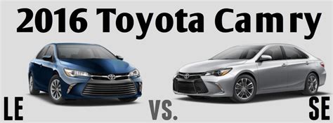 What is difference between Camry SE and LE?