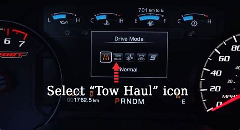 How do I turn on tow haul mode?