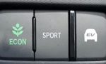 What does the EV button do on a Honda Insight?